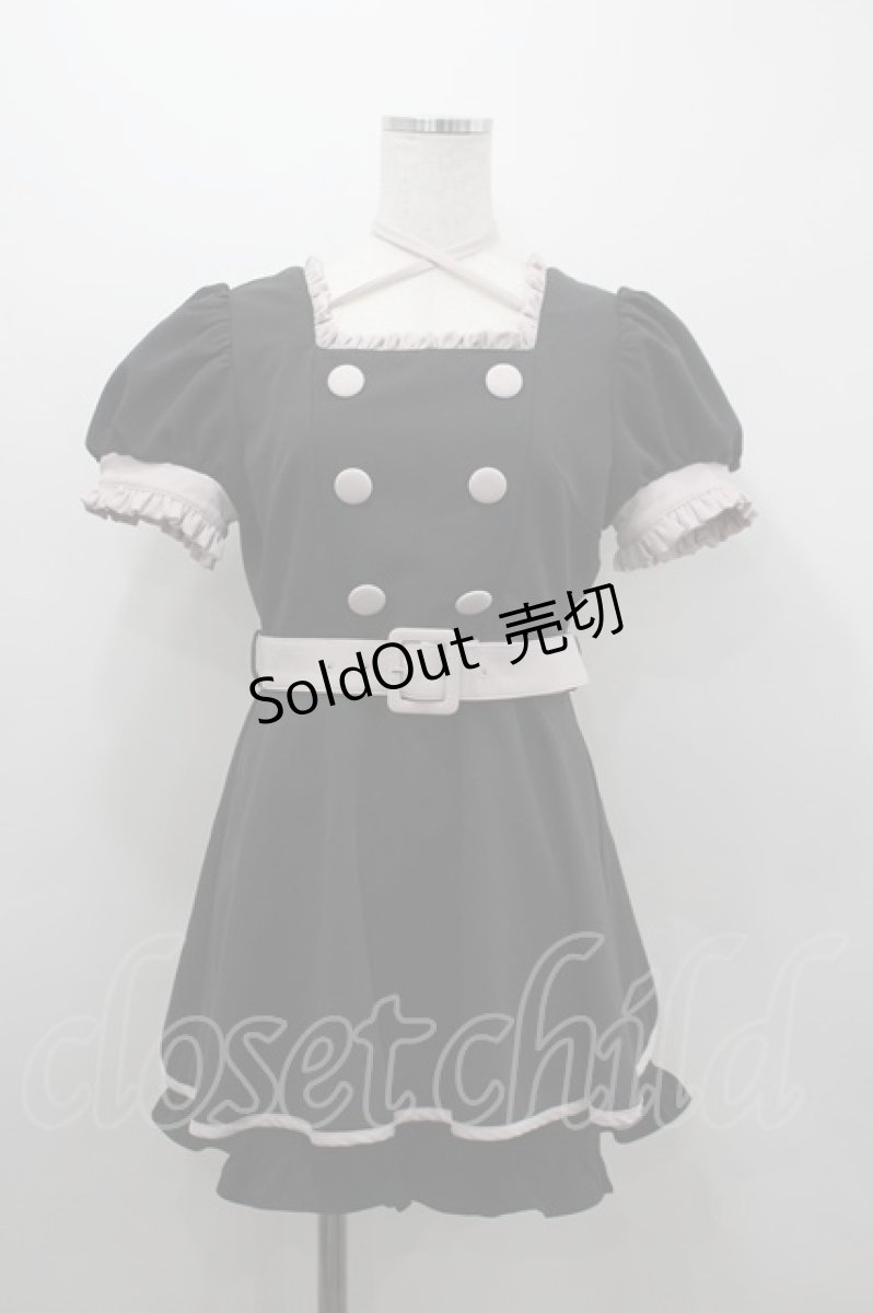 画像1: pium / フリルドーリーセットアップ  黒Ｘピンク I-26-03-16-107-0-OP-SA-ZI (1)