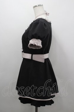 画像2: pium / フリルドーリーセットアップ  黒Ｘピンク I-26-03-16-107-0-OP-SA-ZI