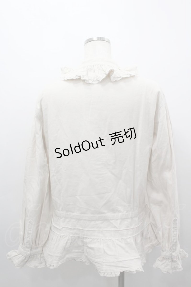 画像5: PINK HOUSE / PH刺繍長袖ブラウス  生成りＸ赤 I-26-03-16-013-LO-BL-SA-ZI (5)