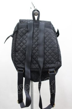 画像2: INGEBORG / ロゴリボンキルティングリュック  黒 I-26-03-16-111-LO-BG-SA-ZI