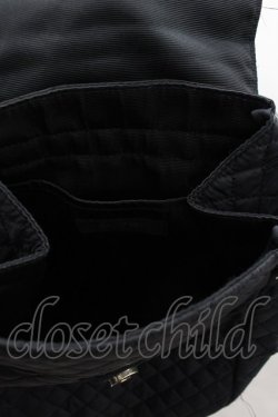 画像3: INGEBORG / ロゴリボンキルティングリュック  黒 I-26-03-16-111-LO-BG-SA-ZI