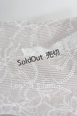 画像2: INGEBORG / ストライプアイレットリボン刺繍ブラウス 3(サイズ9号) 赤Ｘ白 I-26-03-16-014-LO-BL-SA-ZI