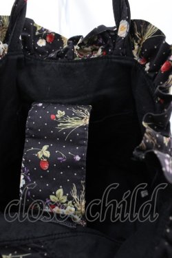 画像3: PINK HOUSE / いちごフラワーブーケ総柄ミニバッグ  黒 I-26-03-16-113-LO-BG-SA-ZI