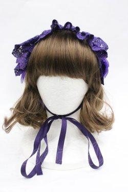 画像2: ATELIER PIERROT / レースリボンヘッドドレス  パープル I-26-03-16-114-EL-AC-SA-ZI