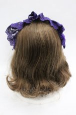 画像3: ATELIER PIERROT / レースリボンヘッドドレス  パープル I-26-03-16-114-EL-AC-SA-ZI (3)
