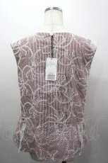 画像3: INGEBORG / ストライプアイレットリボン刺繍ブラウス 3(サイズ9号) 赤Ｘ白 I-26-03-16-014-LO-BL-SA-ZI (3)