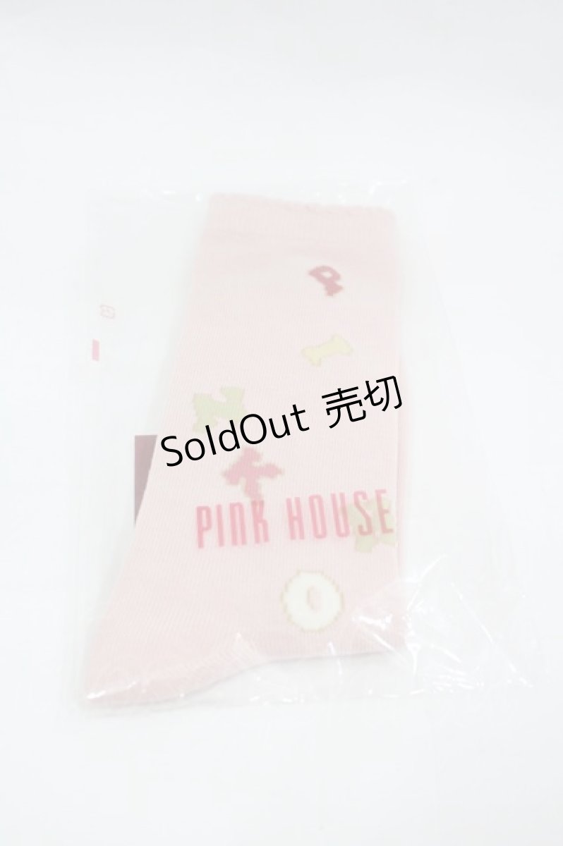 画像1: PINK HOUSE / ロゴアルファベットソックス  ピンク I-26-03-16-117-LO-ZA-SA-ZI (1)