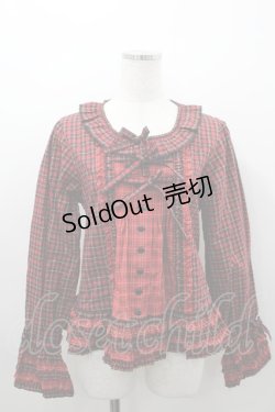 画像1: PINK HOUSE / オリジナルコードチェックブラウス  赤チェック I-26-03-16-015-LO-BL-SA-ZI