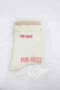 PINK HOUSE / ロゴ入り配色フリルソックス  アイボリー I-26-03-16-122-LO-ZA-SA-ZI