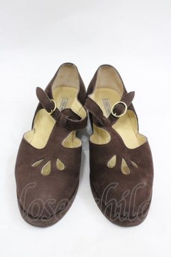 画像1: KANEKO ISAO / くりぬきシューズ S ブラウン I-26-03-16-125-EL-SH-SA-ZI