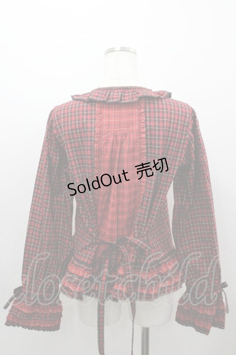 画像3: PINK HOUSE / オリジナルコードチェックブラウス  赤チェック I-26-03-16-015-LO-BL-SA-ZI (3)