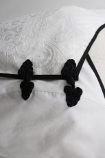 画像2: axes femme / チャイナ風JQ切替ベスト  白Ｘ黒 I-26-03-16-016-AX-TO-SA-ZI (2)