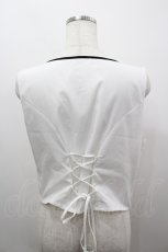 画像3: axes femme / チャイナ風JQ切替ベスト  白Ｘ黒 I-26-03-16-016-AX-TO-SA-ZI (3)