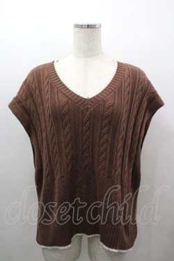 画像1: axes femme / ニットベストアンサンブル  ブラウン I-26-03-16-019-AX-TO-SA-ZI