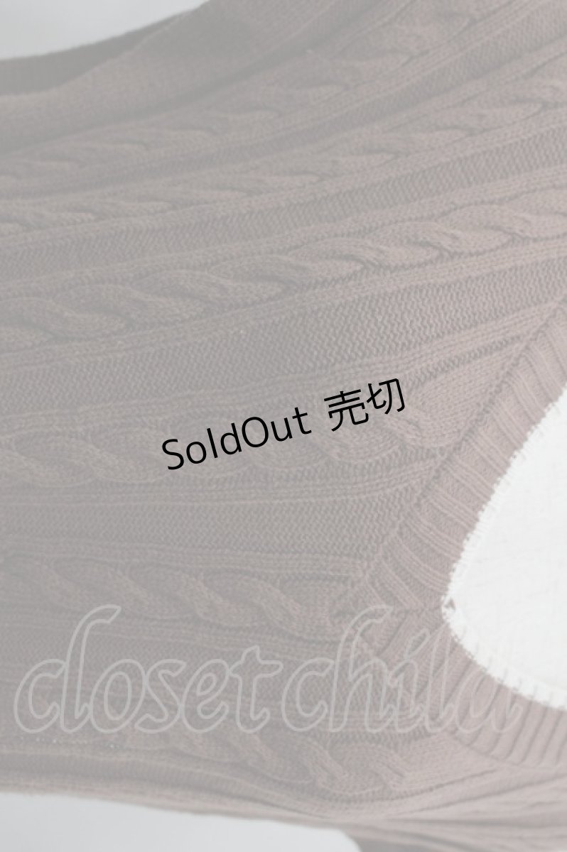 画像2: axes femme / ニットベストアンサンブル  ブラウン I-26-03-16-019-AX-TO-SA-ZI (2)