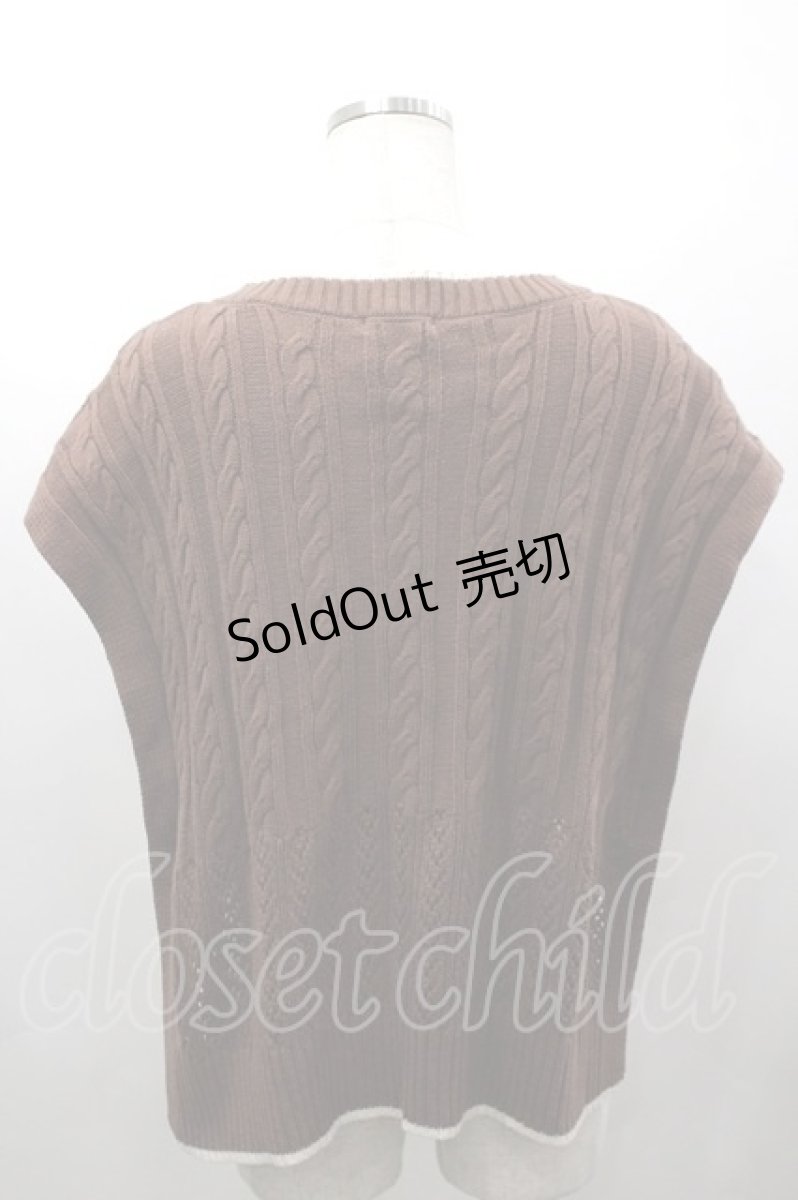 画像4: axes femme / ニットベストアンサンブル  ブラウン I-26-03-16-019-AX-TO-SA-ZI (4)