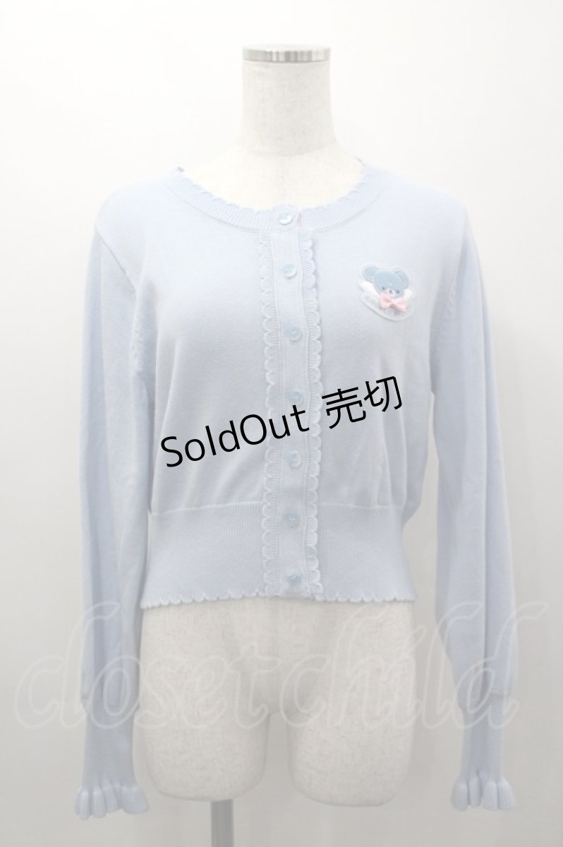 画像1: Angelic Pretty / Milkyベアニットカーディガン  サックス I-26-03-16-023-AP-TO-SA-ZI (1)