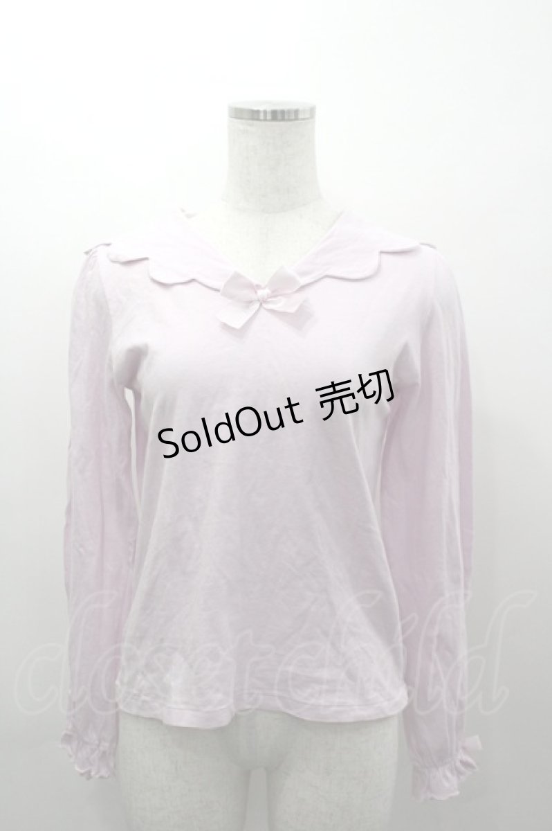 画像1: Nile Perch / スカラップセーラー襟カットソー  ピンク I-26-03-16-024-LO-TO-SA-ZI (1)