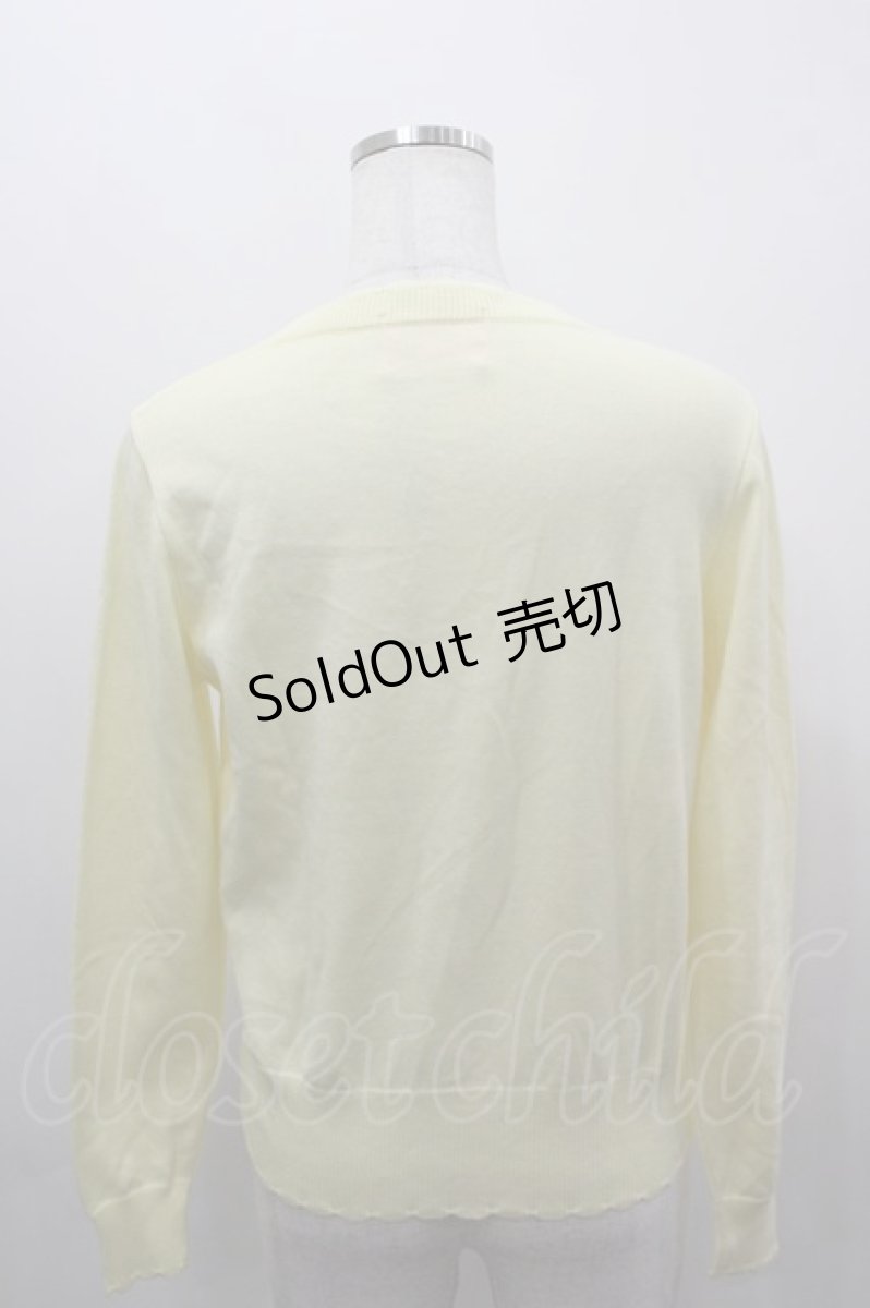 画像3: Nile Perch / パジャマくまハートワッペンニットカーディガン  イエロー I-26-03-16-025-LO-TO-SA-ZI (3)