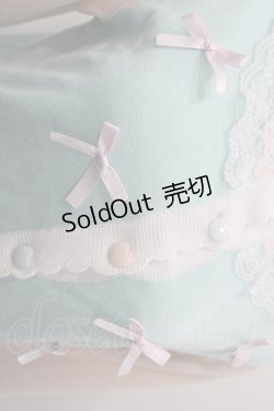 画像2: Nile Perch / リボン&2カラーデザインニットカーディガン  ミントＸピンク I-26-03-16-026-LO-TO-SA-ZI