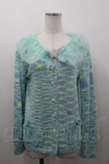 画像1: Nile Perch / スターシフォン襟&スターボタンニットカーディガン  ミント I-26-03-16-027-LO-TO-SA-ZI (1)