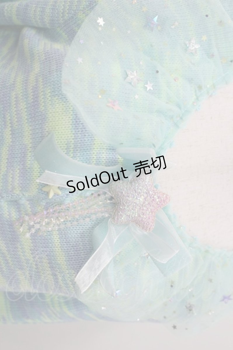 画像2: Nile Perch / スターシフォン襟&スターボタンニットカーディガン  ミント I-26-03-16-027-LO-TO-SA-ZI (2)