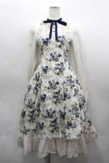 画像1: Victorian maiden / アンティークロココブーケドールドレス  アイボリーＸ青 I-26-03-19-035-CL-OP-SA-ZI (1)
