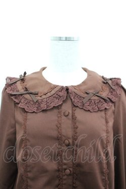 画像2: Chalmiere / プチリボン丸襟ブラウス M 茶 I-26-03-19-004-0-BL-SA-ZI