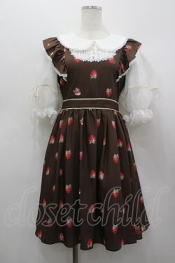 画像1: mellfy memory / Strawberry Dolceワンピース  ブラウン I-26-03-19-046-0-OP-SA-ZI