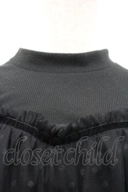 画像2: mellfy memory / Melty sugar Tulleワンピース  黒 I-26-03-19-047-0-OP-SA-ZI