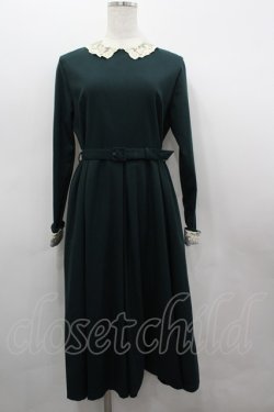 画像2: an another angelus / ベルト付きワンピース  緑Ｘアイボリー I-26-03-19-048-CA-OP-SA-ZI