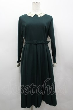 画像3: an another angelus / ベルト付きワンピース  緑Ｘアイボリー I-26-03-19-048-CA-OP-SA-ZI