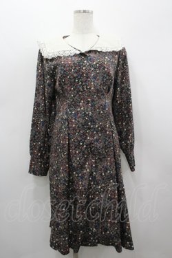 画像1: Maison de FLEUR Petite Robe / セーラードレス  黒 I-26-03-19-049-EL-OP-SA-ZI