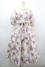 画像1: Victorian maiden / ロココブーケレーシードールドレス  白ｘピンク I-26-03-19-051-CL-OP-SA-ZI (1)