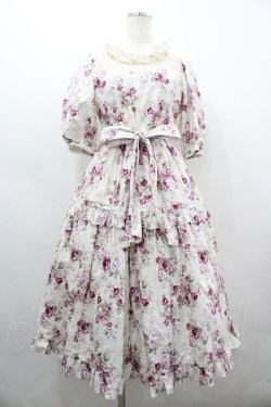 画像1: Victorian maiden / ロココブーケレーシードールドレス  白ｘピンク I-26-03-19-051-CL-OP-SA-ZI