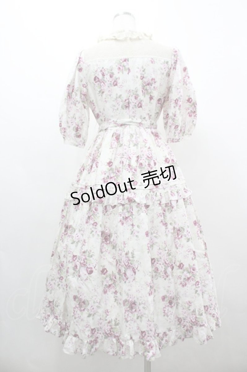 画像2: Victorian maiden / ロココブーケレーシードールドレス  白ｘピンク I-26-03-19-051-CL-OP-SA-ZI (2)