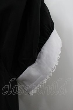 画像4: DearMyLove / キラキラビジューフリルアフタヌーンティーワンピ  黒Ｘ白 I-26-03-19-058-EL-OP-SA-ZI