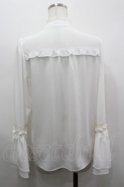 画像3: axes femme / ジャボ風フリルブラウス  白 I-26-03-19-006-AX-BL-SA-ZI