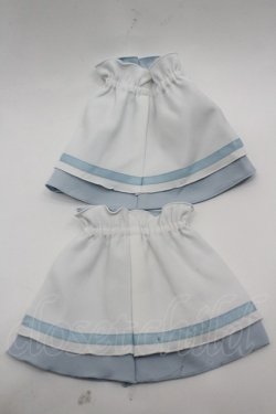 画像4: DearMyLove / 別袖付変形セーラーワンピース LL サックスＸ白 I-26-03-19-060-EL-OP-SA-ZI