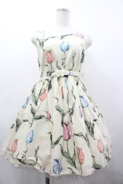 画像1: MILK / チューリーロマンスドレス  クリームシャーベット I-26-03-19-066-ML-OP-SA-ZI