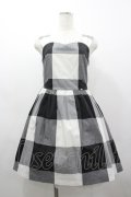 MILK / GINGHAMドレス  黒Ｘ白チェック I-26-03-19-072-ML-OP-SA-ZI