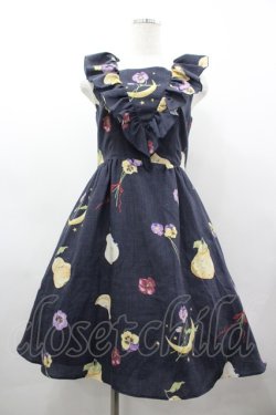 画像1: MILK / ベルベットムーンドレス  ネイビー I-26-03-19-076-ML-OP-SA-ZI