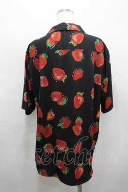 画像3: AXES-X / ストロベリープリントアロハシャツ M 黒Ｘ赤 I-26-03-19-008-LO-BL-SA-ZI