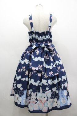 画像2: axes femme kawaii / ランドリー柄ジャンスカ  ネイビー I-26-03-19-083-AX-OP-SA-ZI