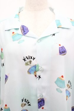 画像2: AXES-X / ゼリープリントアロハシャツ M サックス I-26-03-19-009-LO-BL-SA-ZI