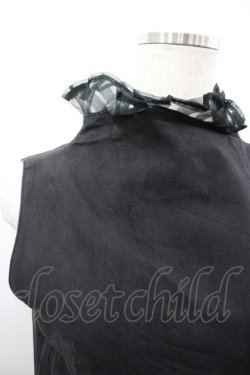 画像3: T.KUNITOMO / 裾チュール切替ノースリーブワンピース  黒 I-26-03-19-087-GO-OP-SA-ZI