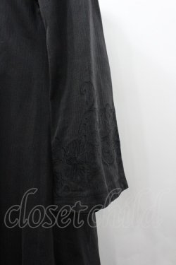 画像3: gouk / フロント編み上げハイネック長袖ワンピース  黒 I-26-03-19-088-GO-OP-SA-ZI