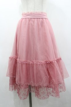 画像1: LODISPOTTO / フラワーチュールスカート  濃ピンク I-26-03-19-090-0-SK-SA-ZI