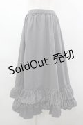FLC / 皆方由衣コラボ/ティアードスカート L グレー I-26-03-19-092-LO-SK-SA-ZI