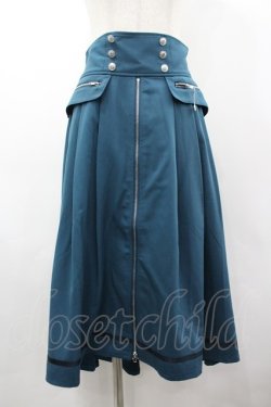 画像1: axes femme / フィッシュテールＸジップスカート  グリーン I-26-03-19-095-AX-SK-SA-ZI